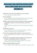 WGU D662 PRE CERTIFICATION SCRIPT 2026 QUESTIONS WITH SOLUTIONS GRADED A&plus;