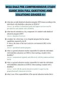 WGU D662 PRE COMPREHENSIVE STUDY GUIDE 2026 FULL QUESTIONS AND SOLUTIONS GRADED A&plus;