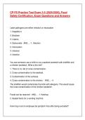 CP-FS Practice Test Exam 3-5 &lpar;2025&sol;2026&rpar;&comma; Food  Safety Certification&comma; Exam Questions and Answers