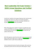 Hesi Leadership Exit Exam Version 1 2026 &vert; Actual Questions And Verified Solutions