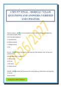 CMN 577 FINAL - MODULE 7 EXAM QUESTIONS AND ANSWERS &lpar;VERIFIED AND UPDATED&rpar;