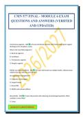 CMN 577 FINAL - MODULE 6 EXAM QUESTIONS AND ANSWERS &lpar;VERIFIED AND UPDATED&rpar;