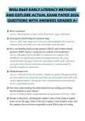 WGU D669 EARLY LITERACY METHODS AND EXPLORE ACTUAL EXAM PAPER 2026 QUESTIONS WITH ANSWERS GRADED A&plus;