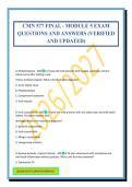 CMN 577 FINAL - MODULE 5 EXAM QUESTIONS AND ANSWERS &lpar;VERIFIED AND UPDATED&rpar;