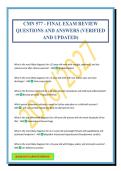CMN 577 - FINAL EXAM REVIEW QUESTIONS AND ANSWERS &lpar;VERIFIED AND UPDATED&rpar;
