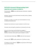NUR-641E Advanced Pathophysiology Exam  questions and answers Graded A&plus; 