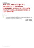 WGU D077 &lpar;KQO1&rpar; &lpar;PKQO&rpar;PRE-ASSESSMENT&colon;CONCEPTS IN MARKETING&comma; SALES&comma; AND CUSTOMER CONTACT &lpar;KQO1&rpar; &lpar;PKQO&rpar; QUESTIONS AND ANSWERS 