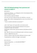 NSG 120 Pathophysiology Final questions and  answers Graded A&plus; 