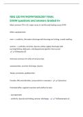 NSG 120 PATHOPHYSIOLOGY FINAL  EXAM questions and answers Graded A&plus; 