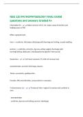 NSG 120 PATHOPHYSIOLOGY FINAL EXAM  questions and answers Graded A&plus; 