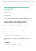 NSG 120 Pathophysiology Final questions and  answers Graded A&plus; 