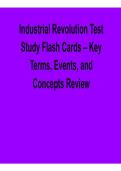 Industrial Revolution Test Study Flash Cards Key Terms Events and Concepts Review Test Bank Solutions Manual 2025&sol; 2026