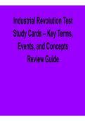 Industrial Revolution Test Study Cards Key Terms Events and Concepts Review Guide Test Bank Solutions Manual 2025&sol; 2026