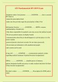 ATI Fundamentals RN 2019 Exam&colon; Practice Questions with Verified Answers & High-Yield Study Guide for Proctored Success