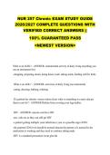 NUR 257 Chronic EXAM STUDY GUIDE  2026&sol;2027 COMPLETE QUESTIONS WITH  VERIFIED CORRECT ANSWERS &vert;&vert;  100&percnt; GUARANTEED PASS  <NEWEST VERSION>