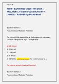 NRRPT EXAM PREP QUESTION BANK &vert;  FREQUENTLY TESTED QUESTIONS WITH  CORRECT ANSWERS &vert; BRAND NEW&excl;