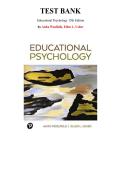 Test Bank for Educational Psychology&comma; 15th Edition &lpar;Anita Woolfolk&comma; 2022&rpar;&comma; Chapter 1-15 &vert; All  Chapters