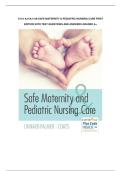 Test bank for Safe Maternity & Pediatric Nursing Care First Edition with test questions and answers graded A&plus;