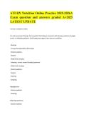 ATI RN Nutrition Online Practice 2025-2026A  Exam question and answers graded A&plus;2025  LATEST UPDATE