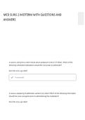 med surg 2 midterm questions and answers