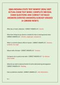 QMA INDIANA STATE TEST NEWEST 2026&sol; 2027  ACTUAL EXAM TEST BANK&vert; COMPLETE 900 REAL  EXAM QUESTIONS AND CORRECT DETAILED  ANSWERS &lpar;VERIFIED ANSWERS&rpar; ALREADY GRADED  A&plus; &lpar;BRAND NEW&excl;&excl;&rpar;