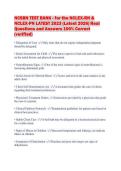 NCSBN TEST BANK - for the NCLEX-RN & NCLEX-PN LATEST 2023 &lpar;Latest 2026&rpar; Real Questions and Answers 100&percnt; Correct &lpar;verified&rpar;