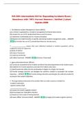 ICS-300&colon; Intermediate ICS for Expanding Incidents Exam Questions with 100&percnt; Correct Answers &vert; Verified &vert; Latest Update 2026