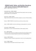 &lpar;HSAN&rpar; Health&comma; Safety&comma; and Nutrition Questions with Correct Answers 2025-2026 Rated A&plus;