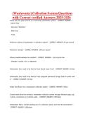 &lpar;Wastewater&rpar; Collection System Questions with Correct verified Answers 2025-2026&period;
