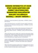 NURSING INFORMATICS ATI EXAM  STUDY GUIDE QUESTIONS AND  CORRECT SOLUTIONS&vert;&vert;100&percnt;  GUARANTEED PASS&vert;&vert;UPDATED  20262027 SYLLABUS&vert;&vert;A&plus;  GRADED&vert;&vert;<<RECENT VERSION>> 