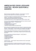 AMERICAN RED CROSS LIFEGUARD CHAPTER 1 REVIEW QUESTIONS & ANSWERS