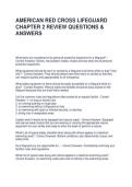 AMERICAN RED CROSS LIFEGUARD CHAPTER 2 REVIEW QUESTIONS & ANSWERS