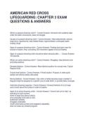 AMERICAN RED CROSS LIFEGUARDING CHAPTER 3 EXAM QUESTIONS & ANSWERS