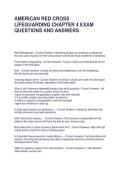 AMERICAN RED CROSS LIFEGUARDING CHAPTER 4 EXAM QUESTIONS AND ANSWERS