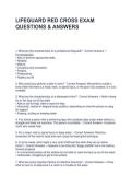 LIFEGUARD RED CROSS EXAM QUESTIONS & ANSWERS