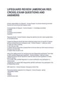 LIFEGUARD REVIEW &lpar;AMERICAN RED CROSS&rpar; EXAM QUESTIONS AND ANSWERS