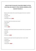 Athletic Body in BAlAnce eXAM With coRRect ActUAl QUeStionS And coRRectly Well deFined AnSWeRS lAteSt AlReAdy GRAded A&plus;