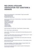 RED CROSS LIFEGUARD CERTIFICATION TEST QUESTIONS & ANSWERS