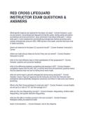 RED CROSS LIFEGUARD INSTRUCTOR EXAM QUESTIONS & ANSWERS