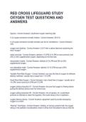 RED CROSS LIFEGUARD STUDY OXYGEN TEST QUESTIONS AND ANSWERS