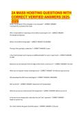 2A MASS HOISTING QUESTIONS WITH CORRECT VERIFIED ANSWERS 2025-2026