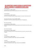 2A HOISTING HAND SIGNALS QUESTIONS WITH CORRECT ANSWERS 2025-2026