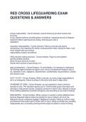 RED CROSS LIFEGUARDING EXAM QUESTIONS & ANSWERS