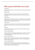 NBCE acupuncture 2026 100&percnt; correct answers &sol;guaranteed pass