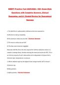NRRPT Practice Test 2025&sol;2026 &vert; 160&plus; Exam-Style Questions with Complete Answers&comma; Clinical Reasoning&comma; and A&plus; Graded Review for Guaranteed Success