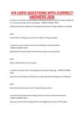 476 USPS QUESTIONS WITH CORRECT ANSWERS 2026