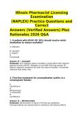 Illinois Pharmacist Licensing Examination Practice Questions and Answers Comprehensive Exam Prep for Pharmacy Board Certification Success
