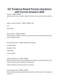 547 Evidence-Based Practice Questions with Correct Answers 2026