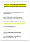 NRRPT Prep Applied Radiation Protection Questions & Answers With Rationales - 100&percnt; Guaranteed Pass&excl;