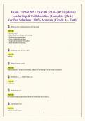 Exam 1&colon; PNR 205 &sol; PNR205 &lpar;2026&ndash;2027 Updated&rpar; Leadership & Collaboration &vert; Complete Q&A &vert; Verified Solutions &vert; 100&percnt; Accurate &vert; Grade A &ndash; Fortis